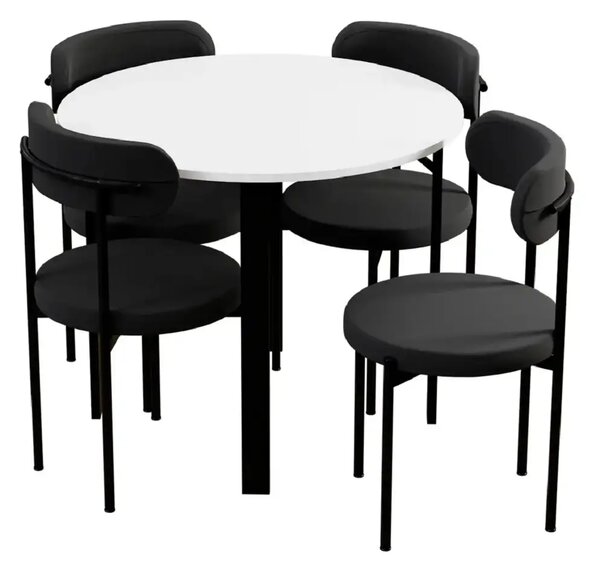 Set masa Onita bucatarie rotund cu 4 scaune 90 cm