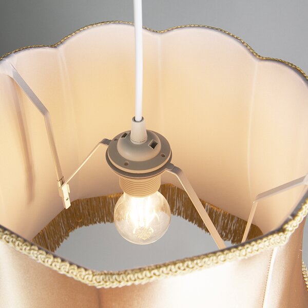 Lampă suspendată retro aurie 45 cm - Granny