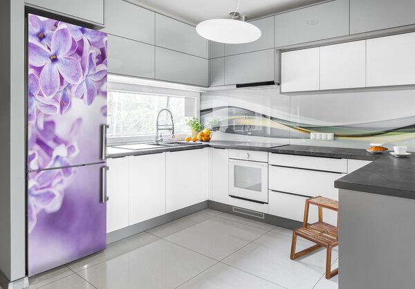 Autocolant pe frigider flori de liliac