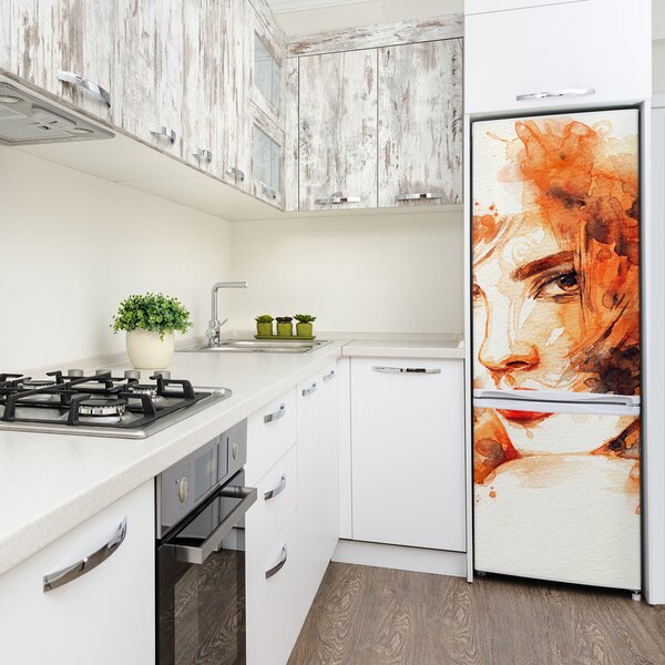 Foto Autocolant pentru piele al frigiderului Abstracție femeie