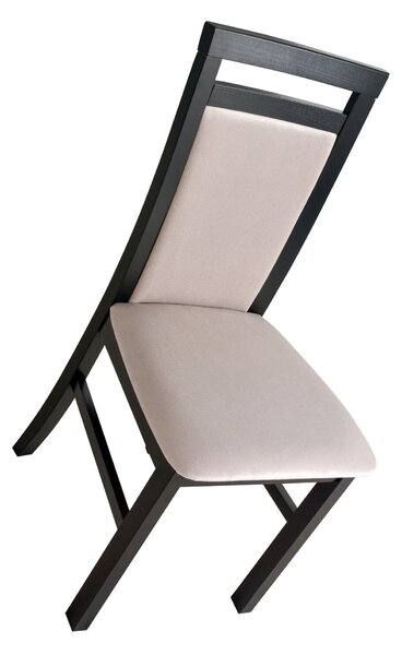 Scaun MILANO 5, negru/grej - Paros 2, lemn de fag/stofa catifelata, 43x40x93 cm