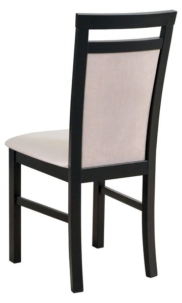 Scaun MILANO 5, negru/grej - Paros 2, lemn de fag/stofa catifelata, 43x40x93 cm