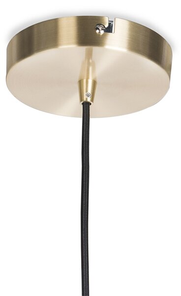 Lampă suspendată inteligentă alamă cu sticlă fumurie 30 cm incl. WiFi ST64 - Ball