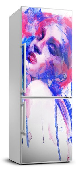 Autocolant pe frigider Abstracție femeie