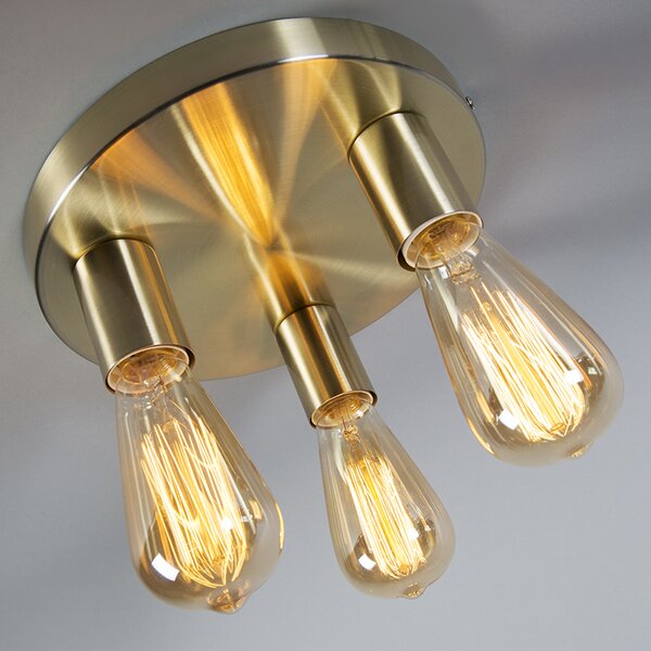 Plafonieră Art Deco aurie rotundă - Facil 3