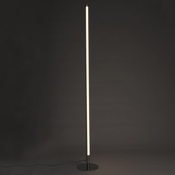 Set de 2 lămpi de podea moderne LED crom - Line-up