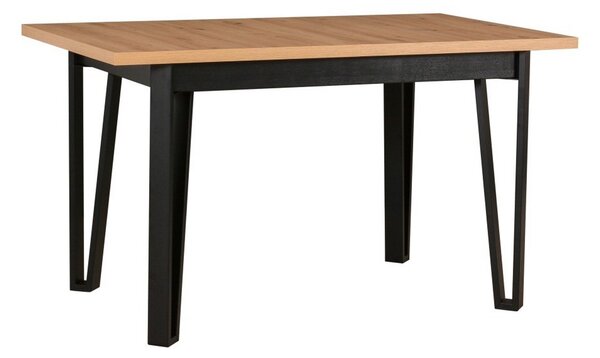 Masa extensibila IKON 5, negru/stejar artisan, lemn de fag/PAL, 140/180x80x79 cm