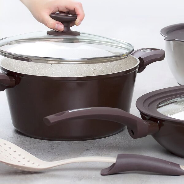 Set ustensile bucatarie, 4 piese, Brown Stone