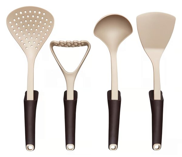 Set ustensile bucatarie, 4 piese, Brown Stone