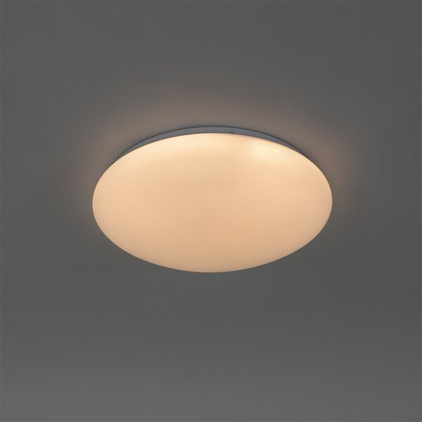 Plafoniera albă 33 cm inclusiv LED și dimmer cu telecomandă - Iene