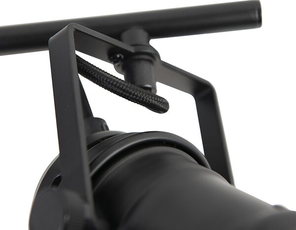 Spotlight industrial negru cu 2 lumini cu clapete - Movie