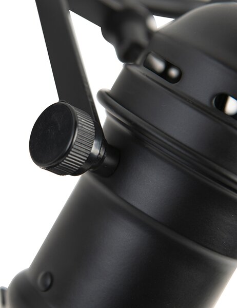 Spotlight industrial negru cu 2 lumini cu clapete - Movie