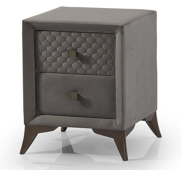 Noptiera BIO BALANCE, stofa catifelata gri inchis - Zen Z1188, 51x48x66 cm