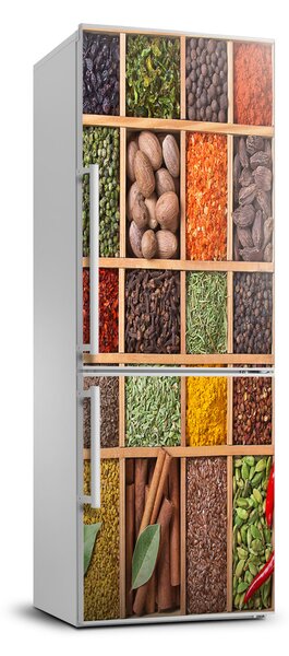 Autocolant pe frigider condimente colorate