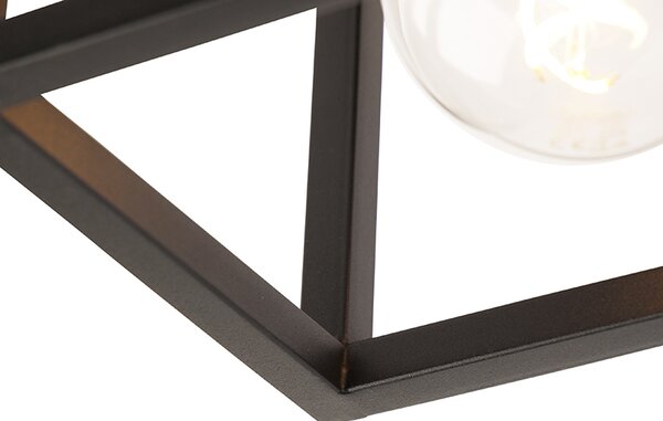 Plafoniera industriala neagra 99.5 cm 4 lumini - Cage