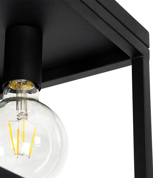 Plafoniera industriala neagra 40 cm 4 lumini - Cage