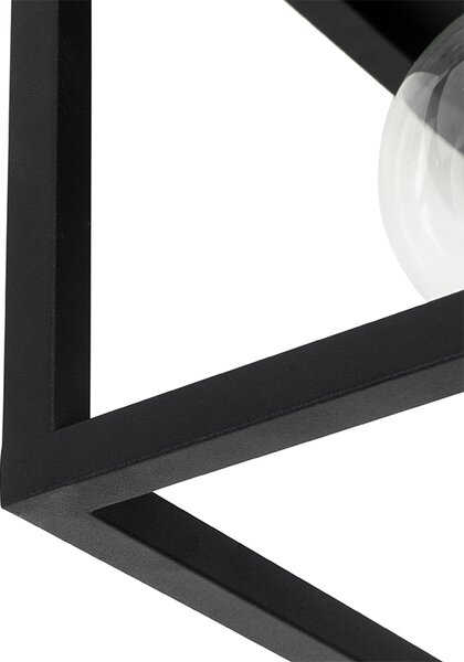Plafoniera industriala neagra 40 cm 4 lumini - Cage