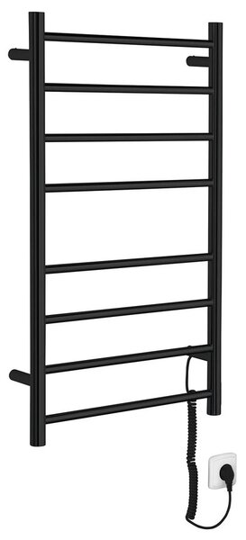 Sapho , uscator de prosoape electric REDONDO, rotund, 500x900 mm, 75 W, mat negru, ER220BV