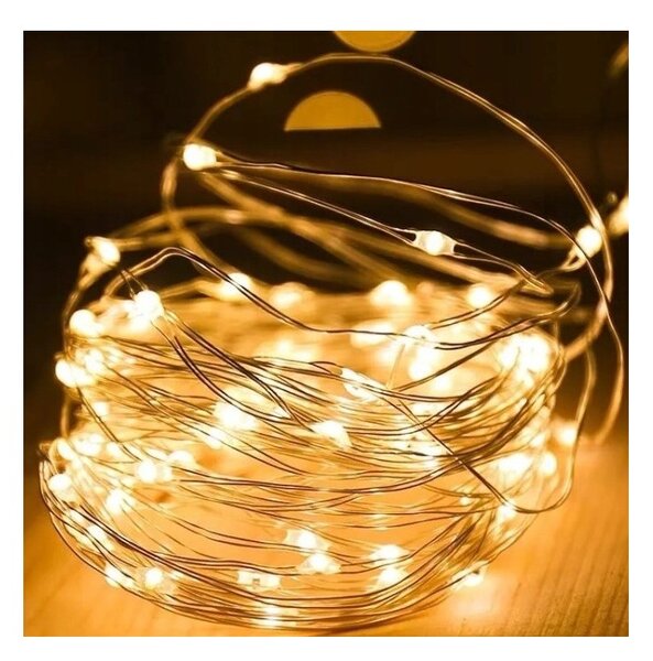 Lant luminos de Craciun 20 LED-uri, alb cald