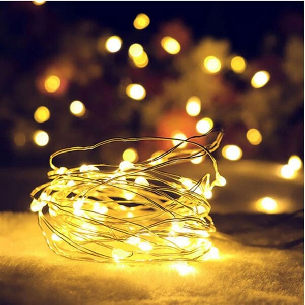 Lant luminos de Craciun 20 LED-uri, alb cald