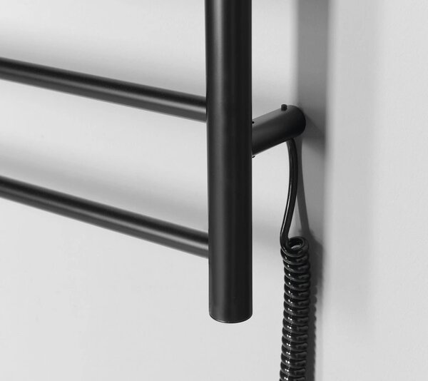 Sapho , uscator de prosoape electric REDONDO, rotund, 500x900 mm, 75 W, mat negru, ER220BV