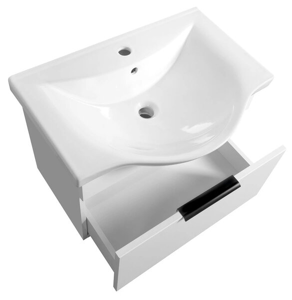 Aqualine Aqualine, dulap pentru lavoar AKIRA 60,6x42x34cm, alb, AK265