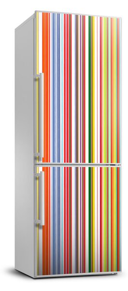 Autocolant frigider acasă dungi colorate