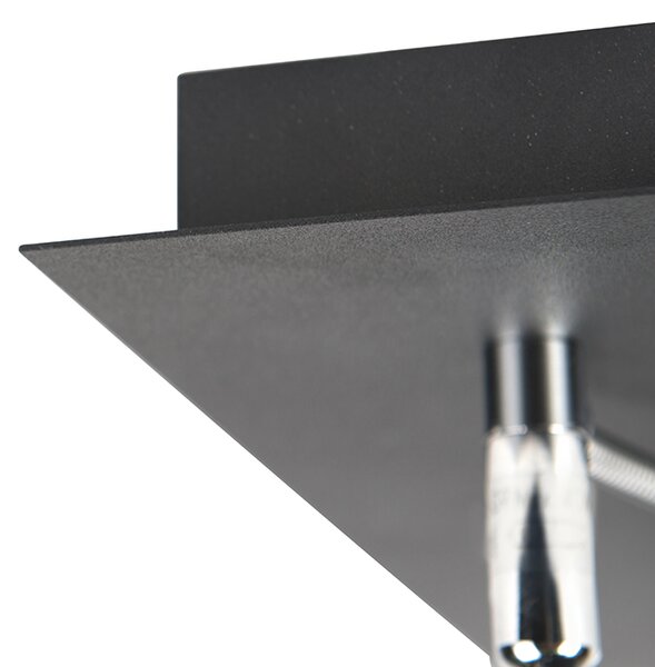 Spotlight de design negru cu 2 lumini reglabile - Nox