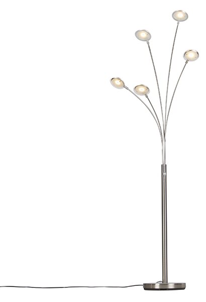 Lampă de podea din oțel incluzând LED cu dimmer tactil - Sixties Trento