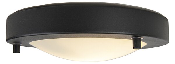 Plafoniera moderna neagra 18 cm IP44 - Yuma