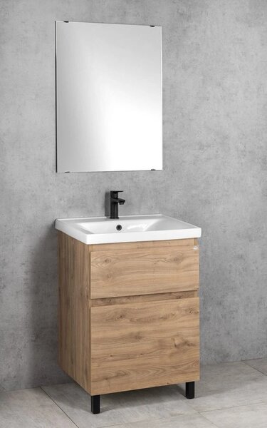 Aqualine Aqualine, dulap pentru lavoar ALTAIR 57x72,5x45cm, stejar emporio, AI360