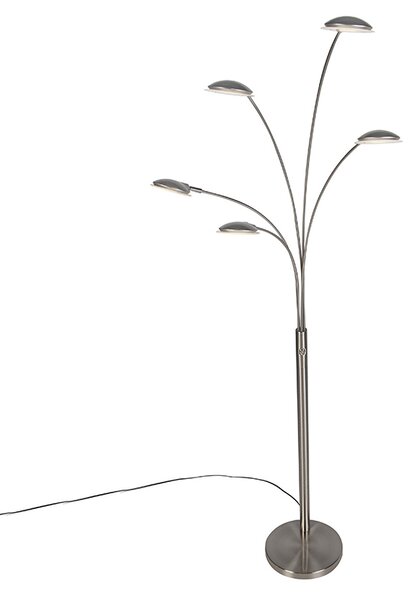 Lampă de podea din oțel incluzând LED cu dimmer tactil - Sixties Trento
