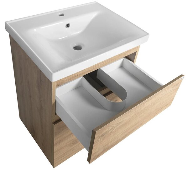 Aqualine Aqualine, dulap pentru lavoar ALTAIR 57x72,5x45cm, stejar emporio, AI360