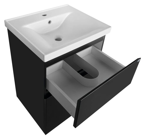 Aqualine Aqualine, dulap pentru lavoar ALTAIR 52x72,5x45 cm, negru mat, AI655