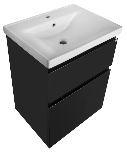 Aqualine Aqualine, dulap pentru lavoar ALTAIR 57x72,5x45cm, mat negru, AI660