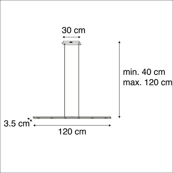 Lampă pendant de design din oțel cu dimmer tactil incluzând LED - Platinum