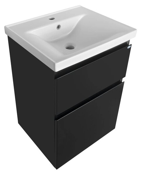 Aqualine Aqualine, dulap pentru lavoar ALTAIR 52x72,5x45 cm, negru mat, AI655