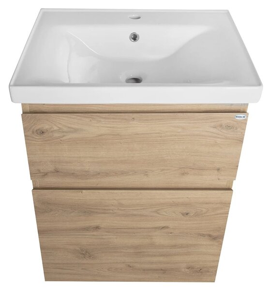 Aqualine Aqualine, dulap pentru lavoar ALTAIR 57x72,5x45cm, stejar emporio, AI360