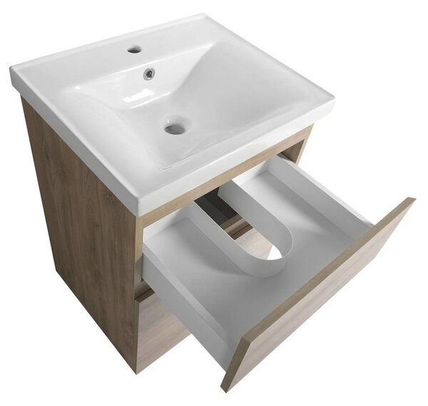 Aqualine Aqualine, dulap pentru lavoar ALTAIR 52x72,5x45cm, stejar emporio, AI355