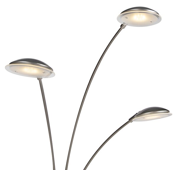 Lampă de podea din oțel incluzând LED cu dimmer tactil - Sixties Trento