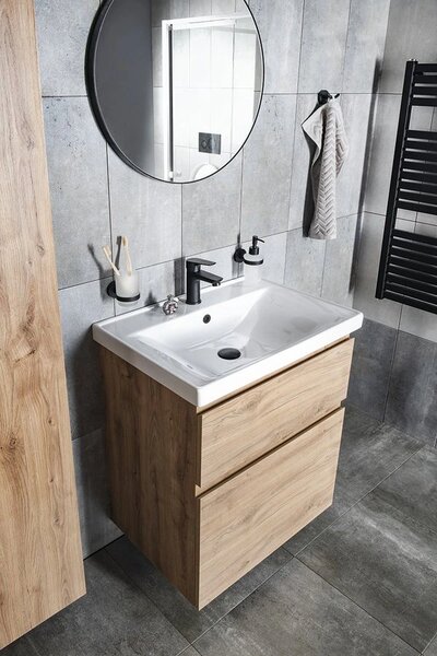 Aqualine Aqualine, dulap pentru lavoar ALTAIR 67x60x45cm, stejar emporio, AI370