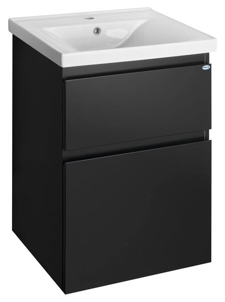 Aqualine Aqualine, dulap pentru lavoar ALTAIR 52x72,5x45 cm, negru mat, AI655