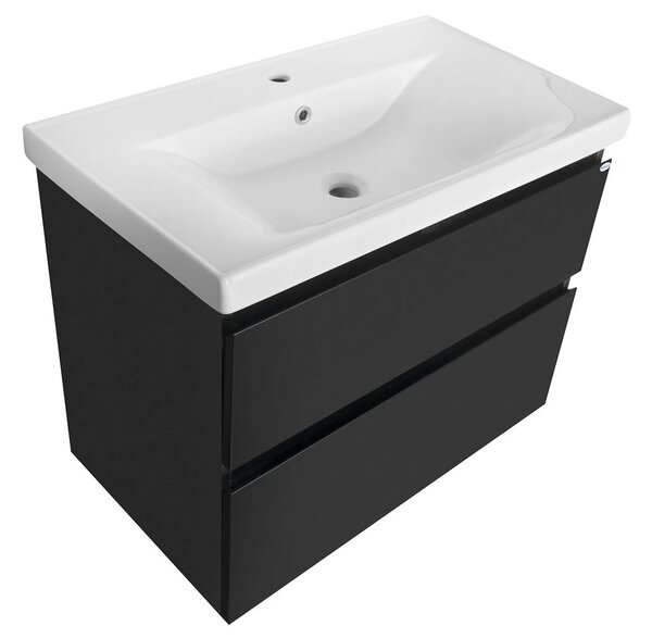 Aqualine Aqualine, dulap pentru lavoar ALTAIR 77,5x60x45cm, negru mat, AI680