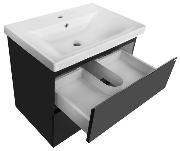 Aqualine Aqualine, dulap pentru lavoar ALTAIR 67x60x45cm, negru mat, AI670