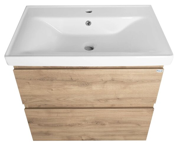 Aqualine Aqualine, dulap pentru lavoar ALTAIR 67x60x45cm, stejar emporio, AI370