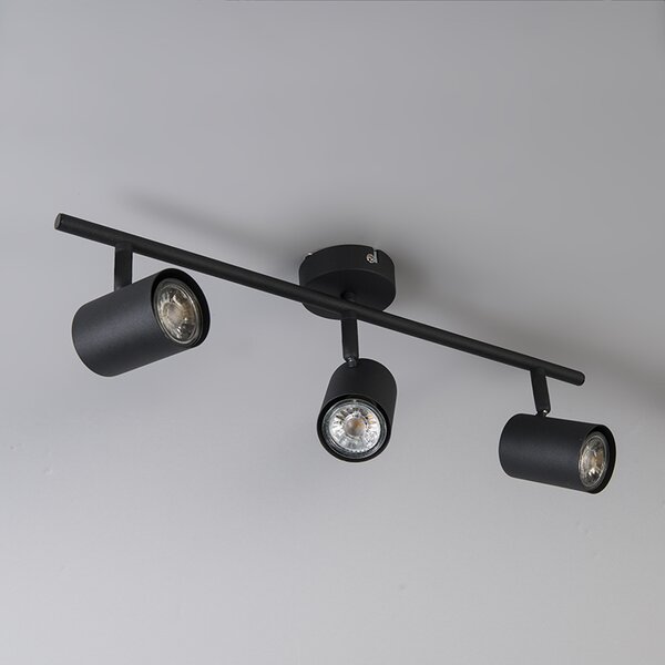 Spotlight modern negru inclinabil cu 3 lumini - Jeana