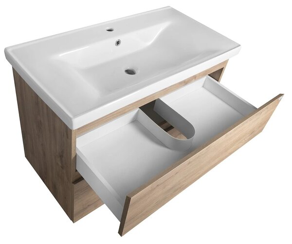 Aqualine Aqualine, dulap pentru lavoar ALTAIR 86,5x60x45cm, stejar emporio, AI390