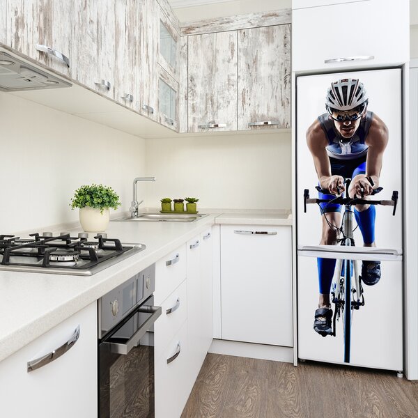 Autocolant pe frigider Sport Ciclist