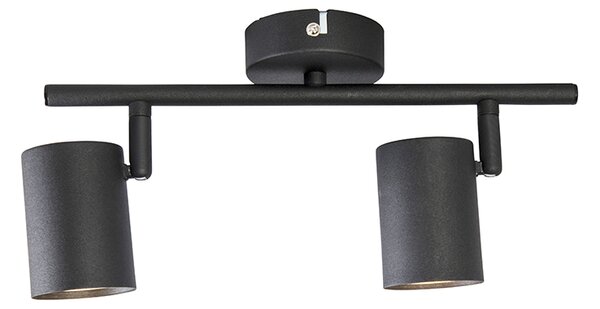 Spot modern negru cu 2 lumini inclinabile - Jeana