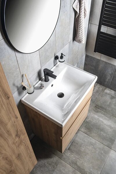 Aqualine Aqualine, dulap pentru lavoar ALTAIR 61,5x72,5x45cm, stejar emporio, AI365